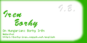 iren borhy business card