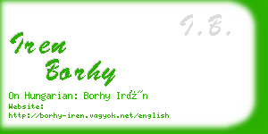 iren borhy business card